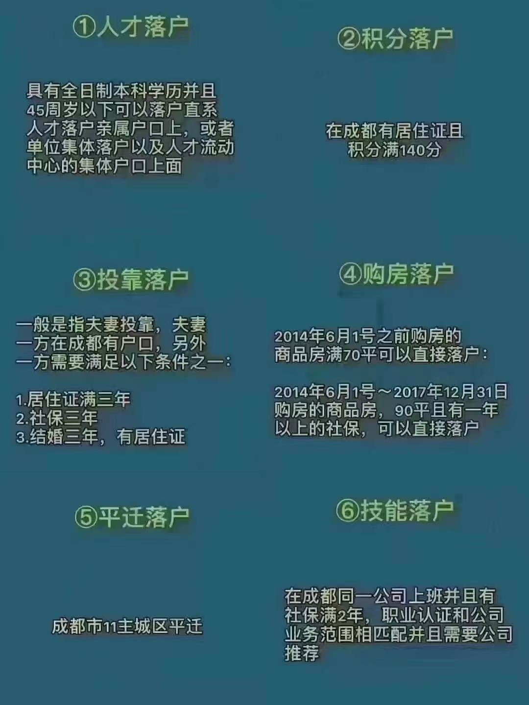 成都最新落户政策条件，成都落户政策最新要求